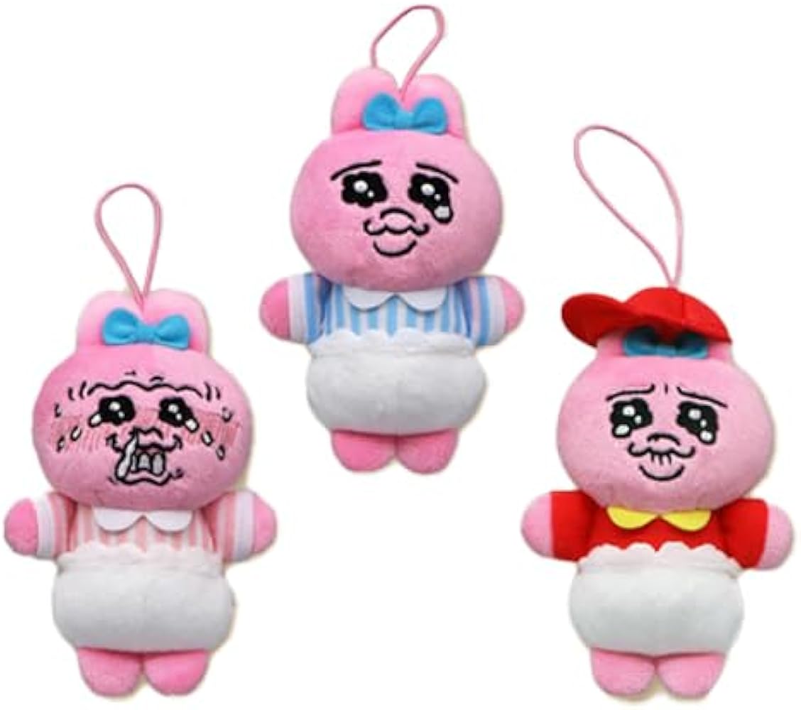 日版 全3種套裝 おぱんちゅうさぎ 13cm Opanchu Usagi 潘楚兔 底褲兔 可掛在包包上 - YIZY