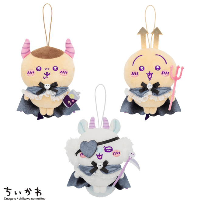 全3種套裝 Chiikawa 萬聖誕 小八貓 天使 惡魔 吉祥物 「ちいかわ なんか小さくてかわいいやつ」 - YIZY