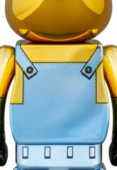 BE@RBRICK Minions BOB Chrome Ver. 100% & 400% - YIZY