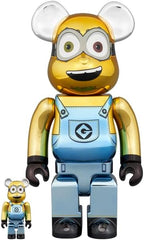 BE@RBRICK Minions BOB Chrome Ver. 100% & 400% - YIZY