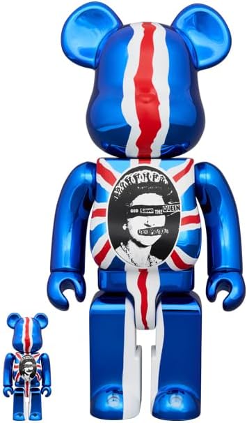 BE@RBRICK Sex Pistols "God Save The Queen" Chrome Ver. 100% & 400% - YIZY