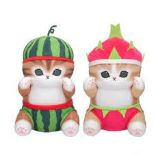 Mofusand 西瓜喵 火龍果 水果喵 毛絨公仔 1套2隻 32cm - YIZY