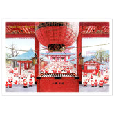 和風祝賀生活 聖誕卡片 和風迷你聖誕老人卡 SJ - 72 - YIZY