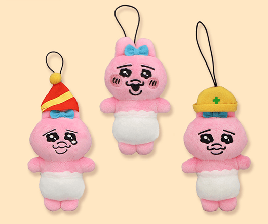 日版 全3種套裝 おぱんちゅうさぎ 13cm Opanchu Usagi 潘楚兔 底褲兔 吉祥物 可掛在包包上 - YIZY 日台雜貨 | 港產文創 | 潮流玩具 | 日本代購