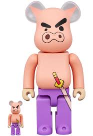 BE@RBRICK ぶりぶりざえもん 100% & 400% BEARBRICK 蠟筆小新 不理不理左衛門 不理豬 野原新之助 - YIZY