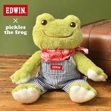 日本直送 Pickles the frog x Edwin 工作褲 皮克爾斯青蛙 毛絨公仔 - YIZY 日台雜貨 | 港產文創 | 潮流玩具 | 日本代購