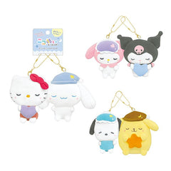 Sanrio Hello Kitty x Cinamoroll 玉桂狗 睡覺可愛公仔 匙扣 - YIZY 日台雜貨 | 港產文創 | 潮流玩具 | 日本代購