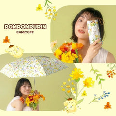 Wpc. x Sanrio 縮骨遮 短雨傘 遮光防UV傘 - 花花肉桂狗 花花布甸狗 - YIZY 日台雜貨 | 港產文創 | 潮流玩具 | 日本代購