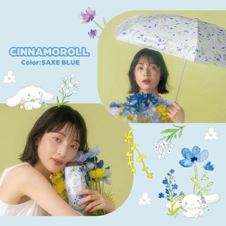 Wpc. x Sanrio 縮骨遮 短雨傘 遮光防UV傘 - 花花肉桂狗 花花布甸狗 - YIZY 日台雜貨 | 港產文創 | 潮流玩具 | 日本代購